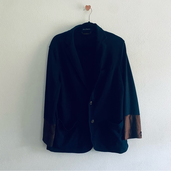 Made in Bangladesh navy and brown soft blazer